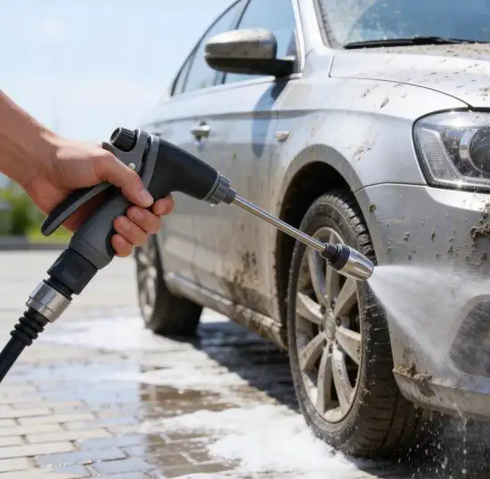 Jetterix hogedrukspuit voertuigreiniging – auto en banden reinigen met de tuinslang